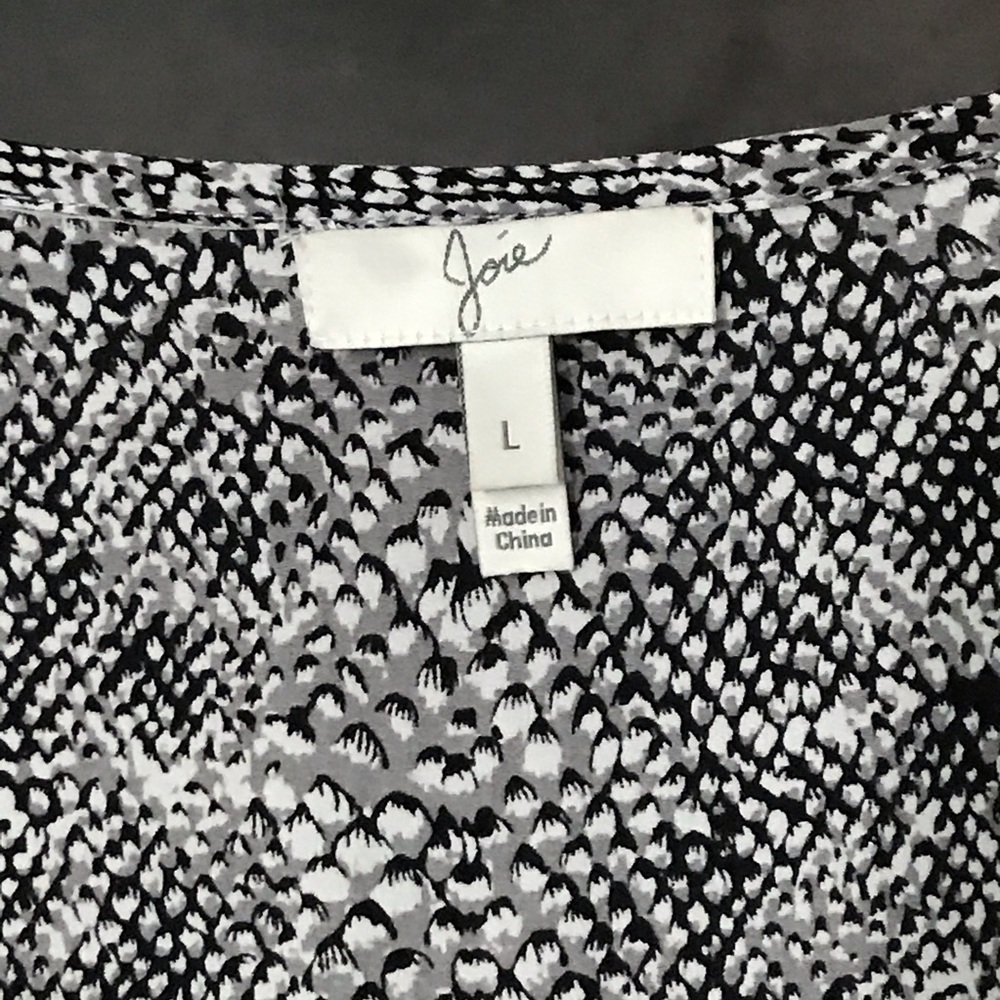 Joie Snakeskin Printed Silk Top Python Blouse - image 2
